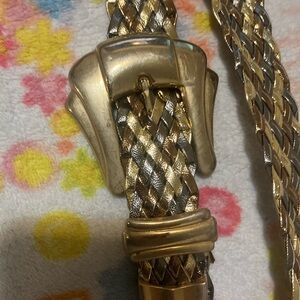 Gold and Silver Braided Belt